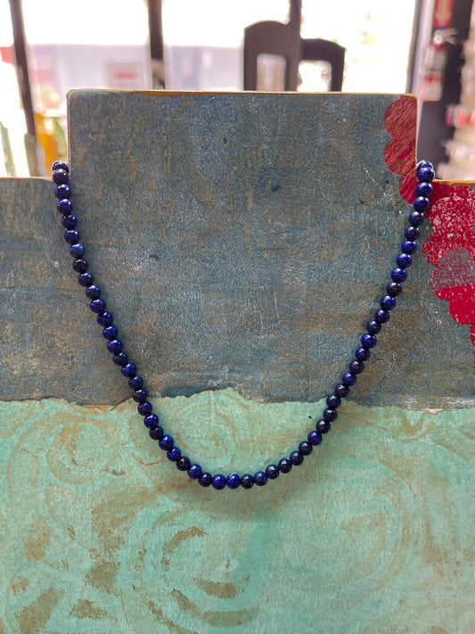 LAPIS LAZULI 4MM ROUND ABOUT 88 BEADS PER 1 STRAND