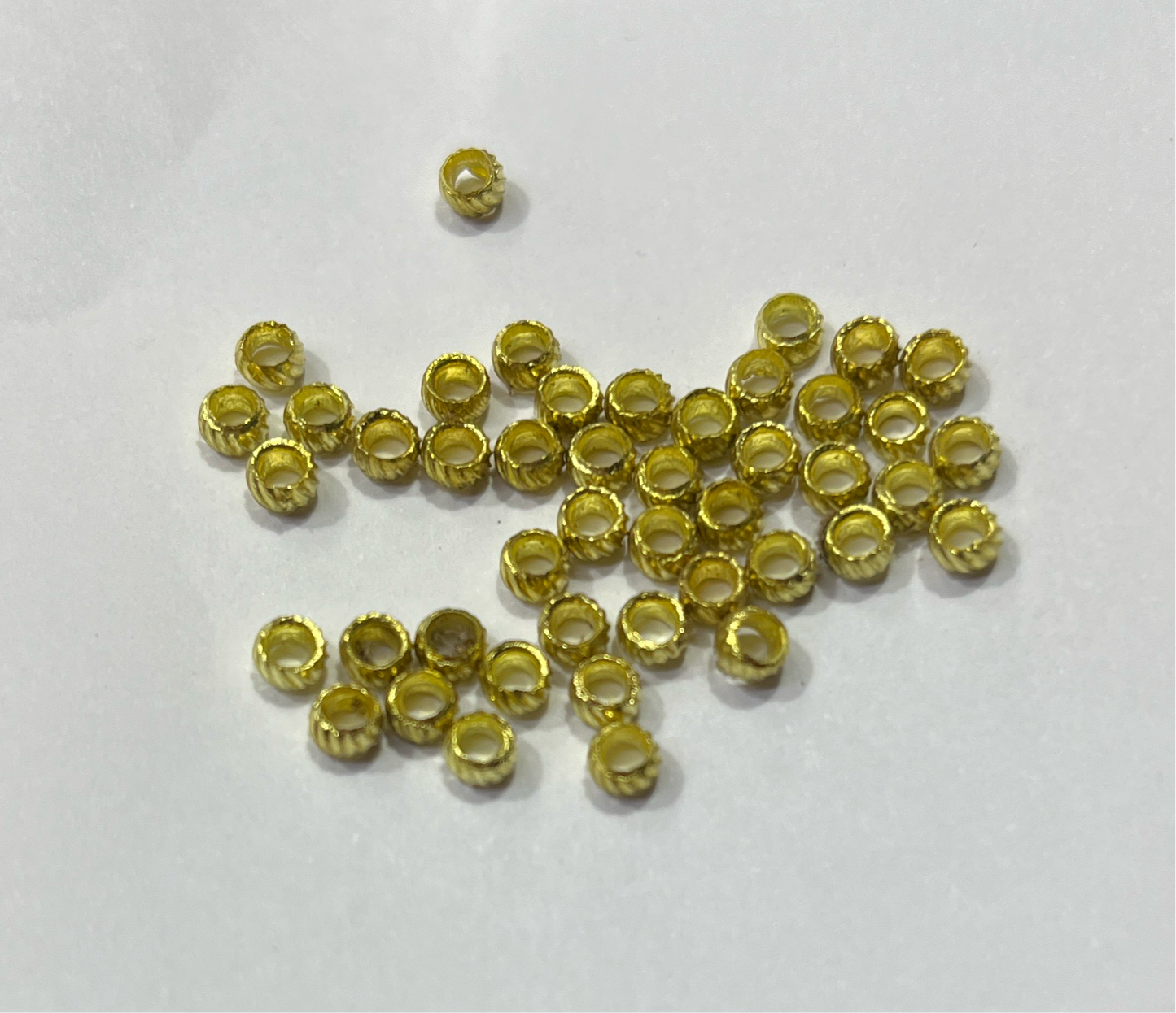 Crimp bead gold 4mm 50PC