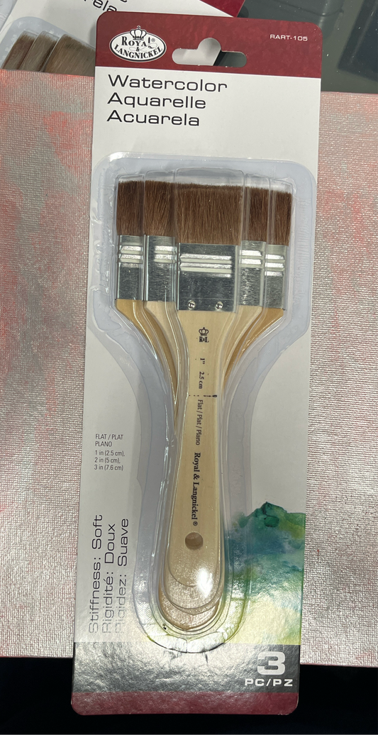BRUSH SET 3 PC FOR WATERCOLORS GOAT HAIR