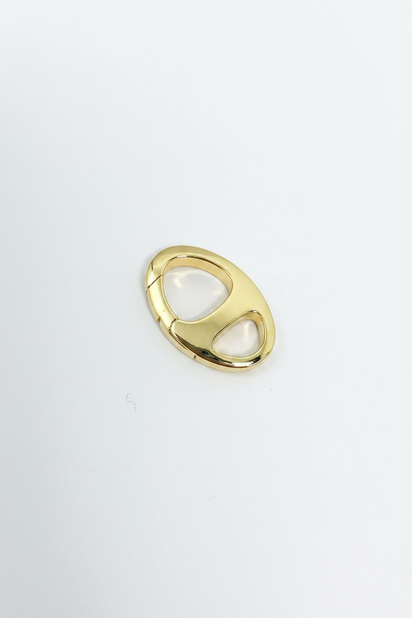 RING CLASP OVAL GP 18 kt 1 pc