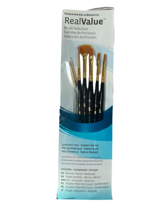 BRUSH SET 6 PC PRINCETON GOLDEN TAKLON SYNTHETIC