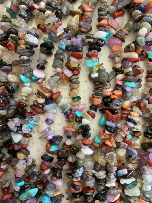 GEMSTONE CHIPS 5-8MM 32 INCHES STRAND 1 PC