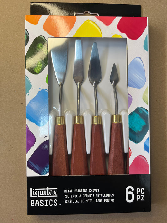 Metal painting knives 6 pc