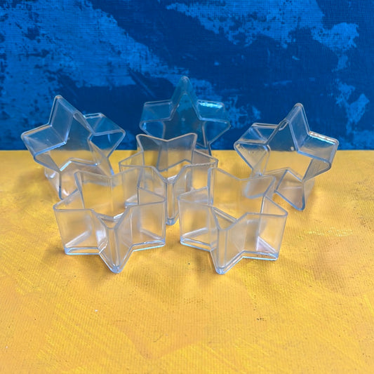 TEA LIGHT CUP STAR PLASTIC 10 PC