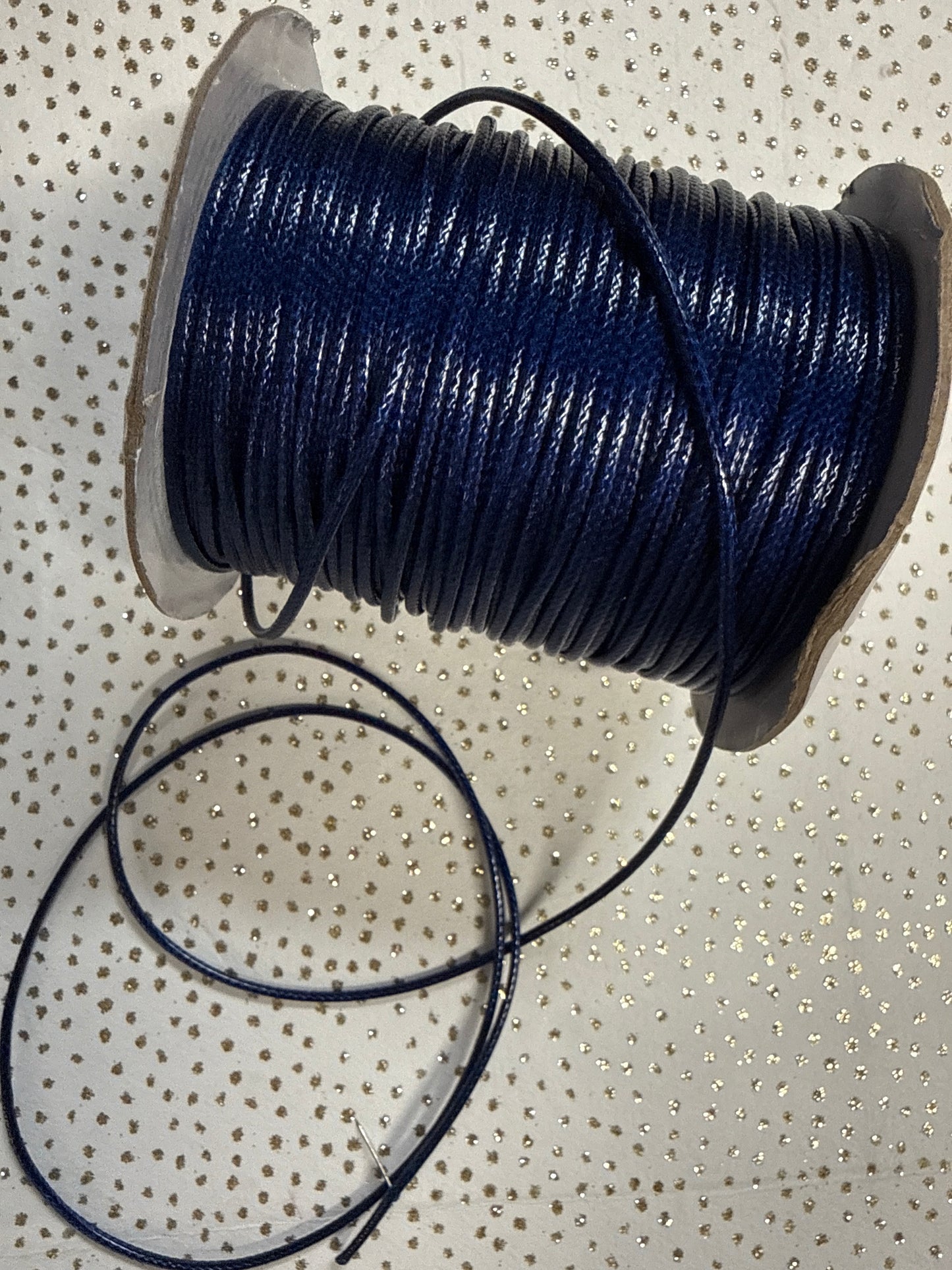 KOREAN POLYESTER CORD 2-3MM DARK BLUE PER YARD