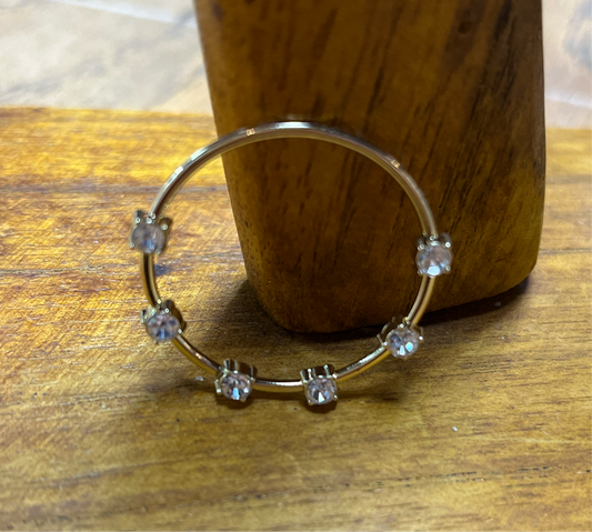 LINK RING GP WITH RHINESTONE CLEAR 1 PC