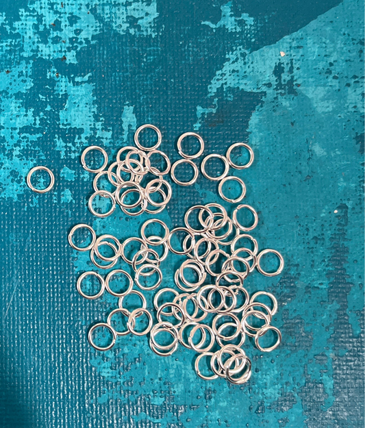 JUMPRING 6MM 20GA STAINLESS STEEL SILVER PLATE 50 PC
