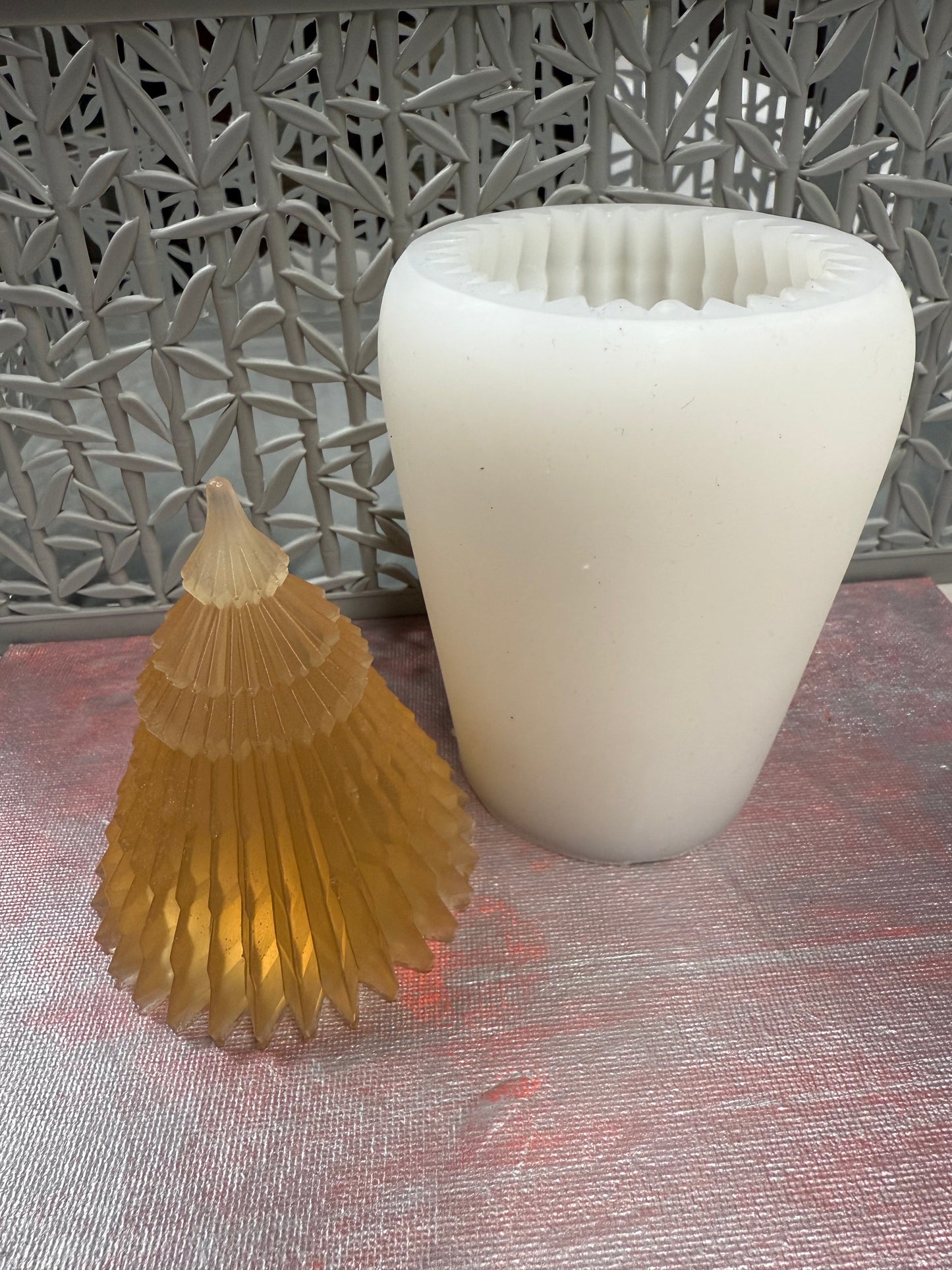 SILICONE MOLD CHRISTMAS TREE VERTICAL ORIGAMI 29X8X11 CM 1 PC