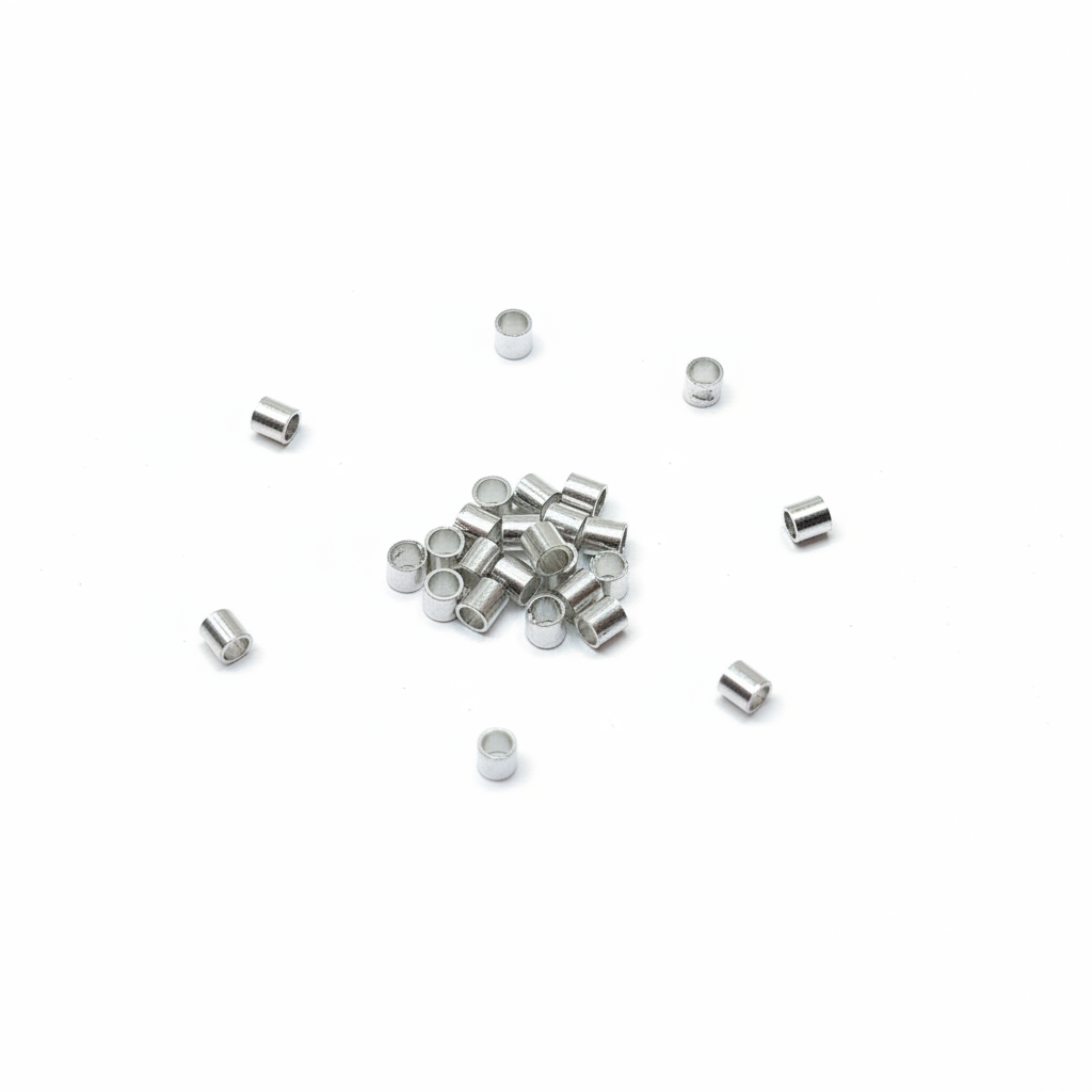 CRIMP BEAD 2X2MM TUBE PLATINUM 4 GM