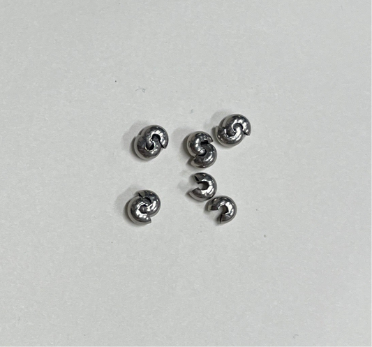 CRIMP COVER GP & STAINLESS STEEL COLOR 5X4MM 10 PC