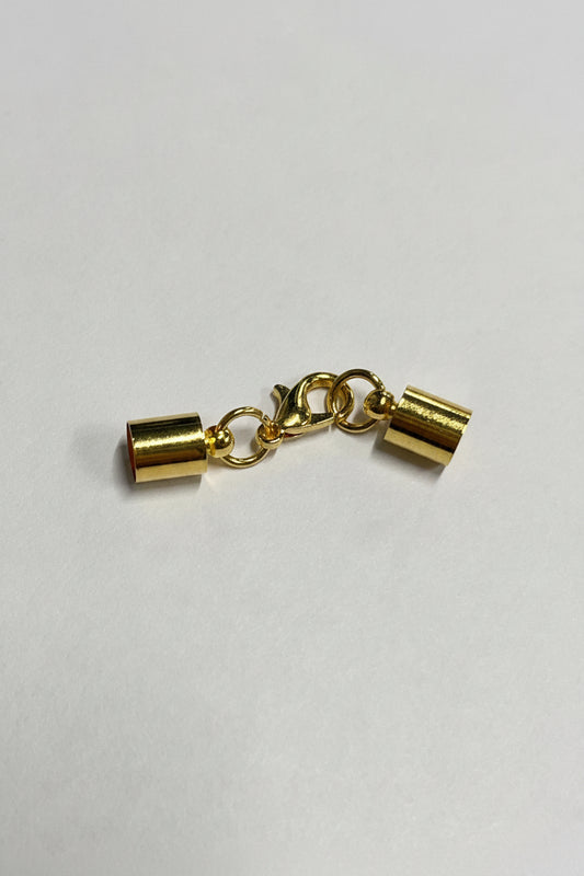 CORD ENDS WITH LOBSTER CLASP 5.5MM GOLD PLATE 1 PC
