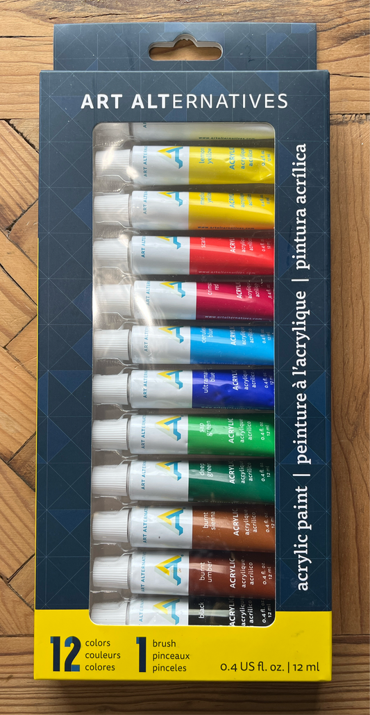 ACRYLIC PAINT SET 12 COLORS 12ML 0.4 FL OZ