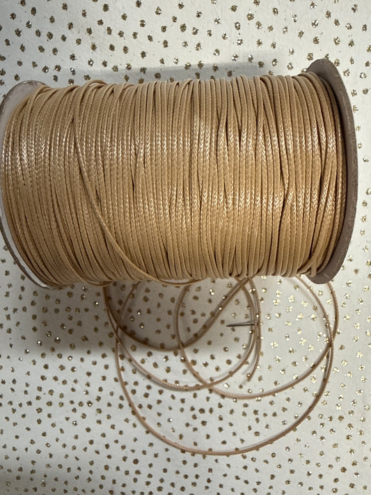 KOREAN POLYESTER CORD 1MM DARK GOLDENROD PER YARD