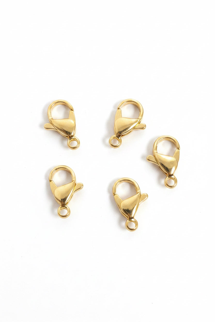 LOBSTER CLASP 12X7MM GOLD PLATED 24KT 10 PC