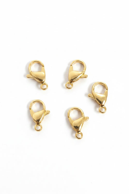 LOBSTER CLASP 12X7MM GOLD PLATED 24KT 10 PC