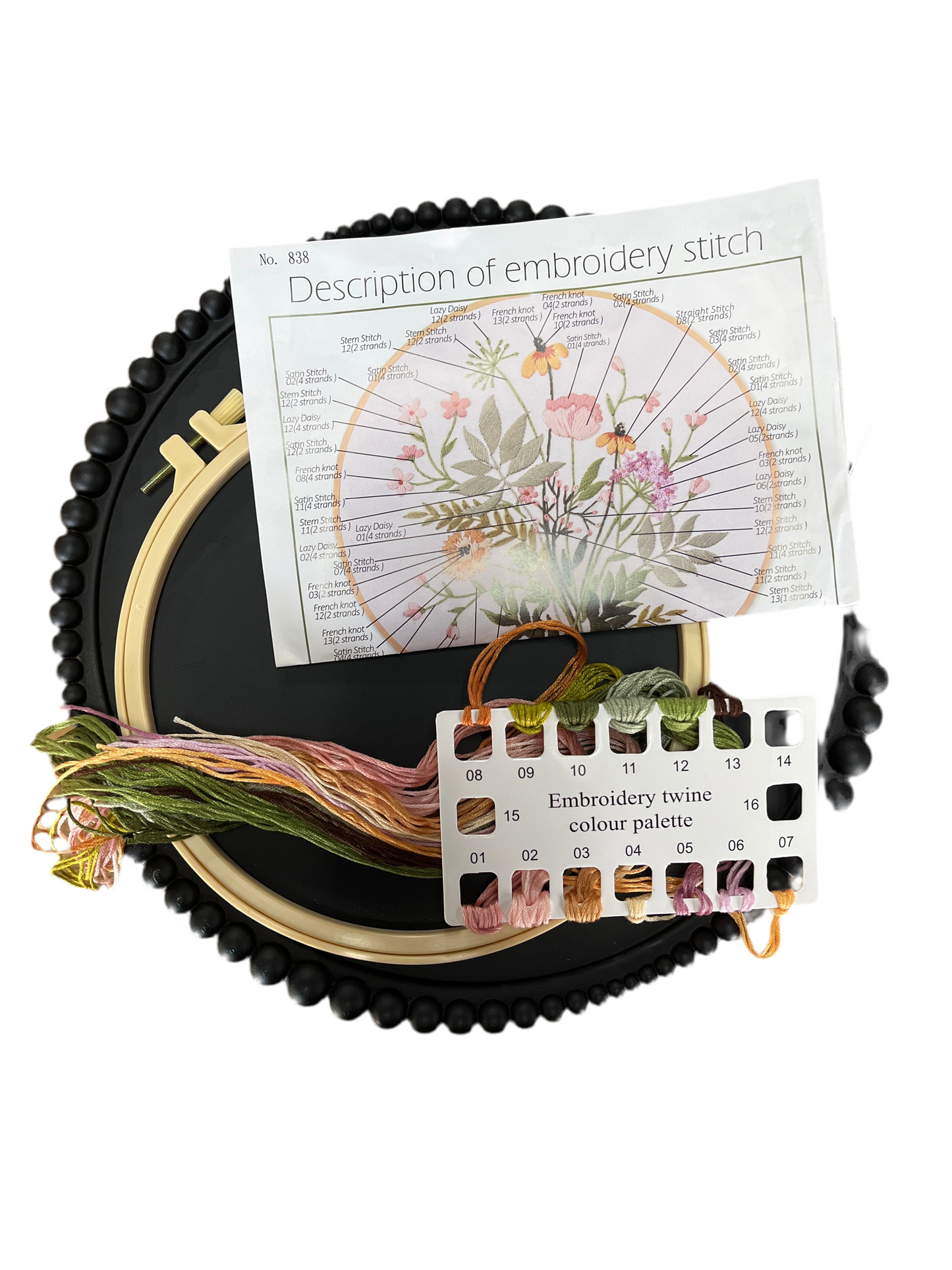 EMBROIDERY KIT WITH HOOP