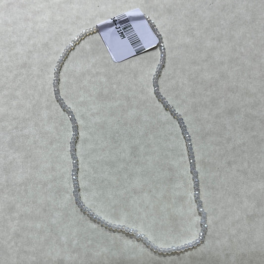 GLASS RONDELLE 3X2MM PEARL LUSTER WHITE