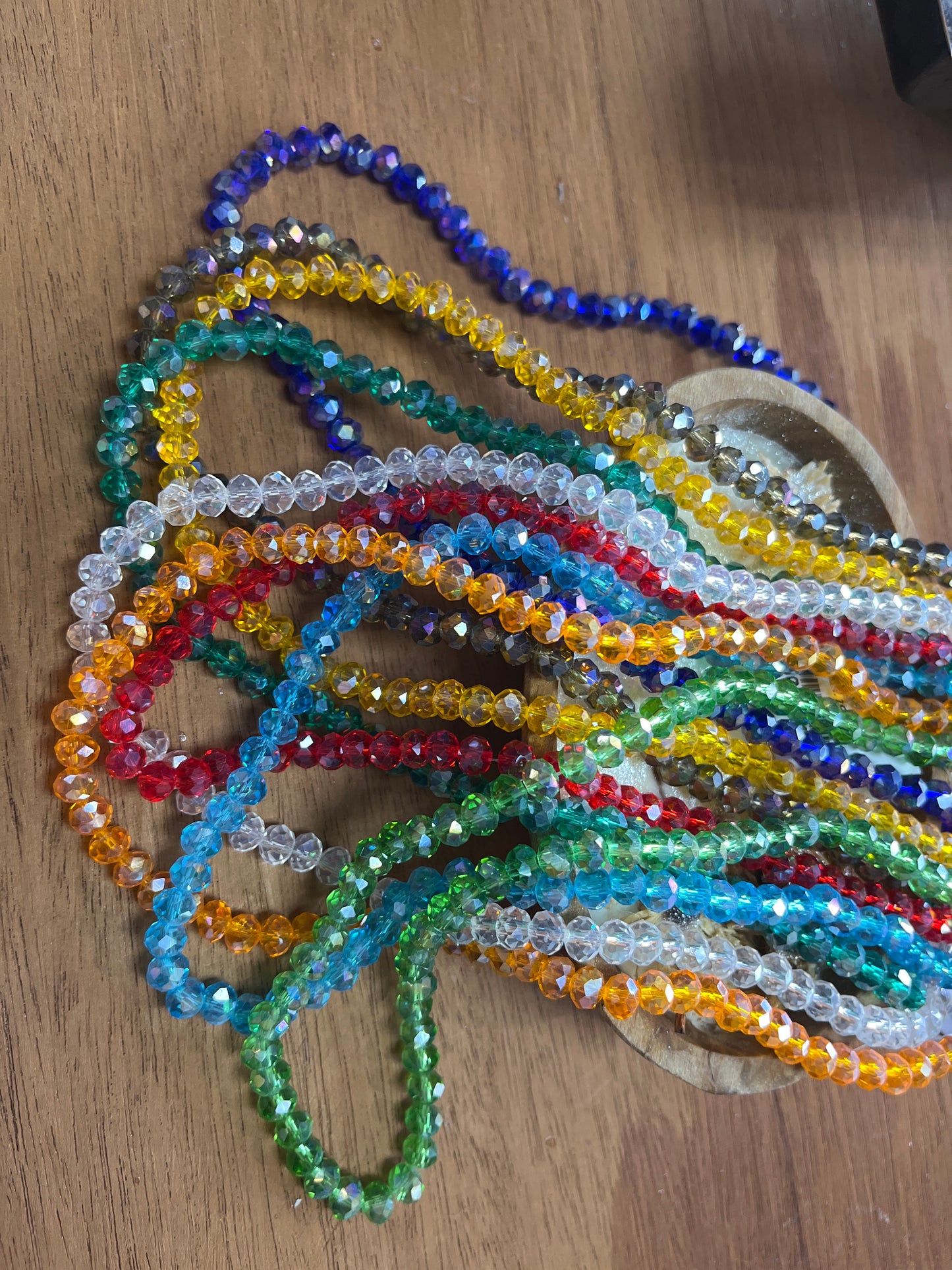 GLASS RONDELLE AB 6X5 MM 1 STRAND