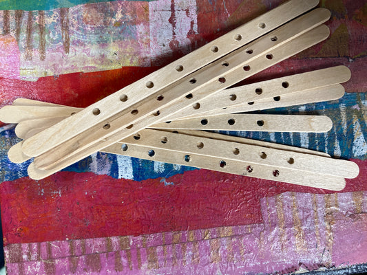 CANDLE WICK HOLDING & CENTERING WOOD TOOL (10 pc)