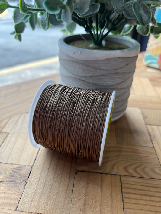NYLON CORD (HILO CHINO) 0.8MM CAMEL COLOR PER YARD