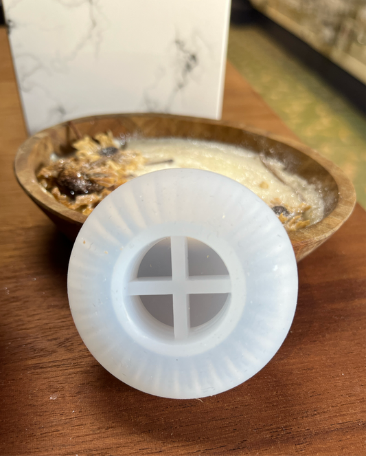 CANDLE HOLDER MOLD OR CANDLE MOLD ROUND 1 PC