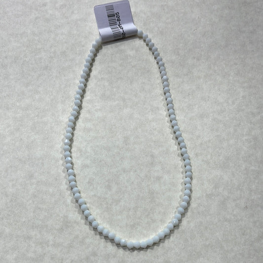 GLASS JADE BICONE 4.5X4MM OPAQUE CREAMY WHITE