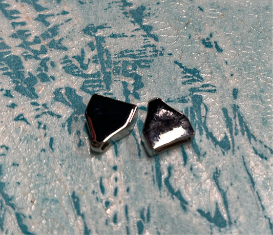 CORD END FLAT SILVER PLATE 2 PC