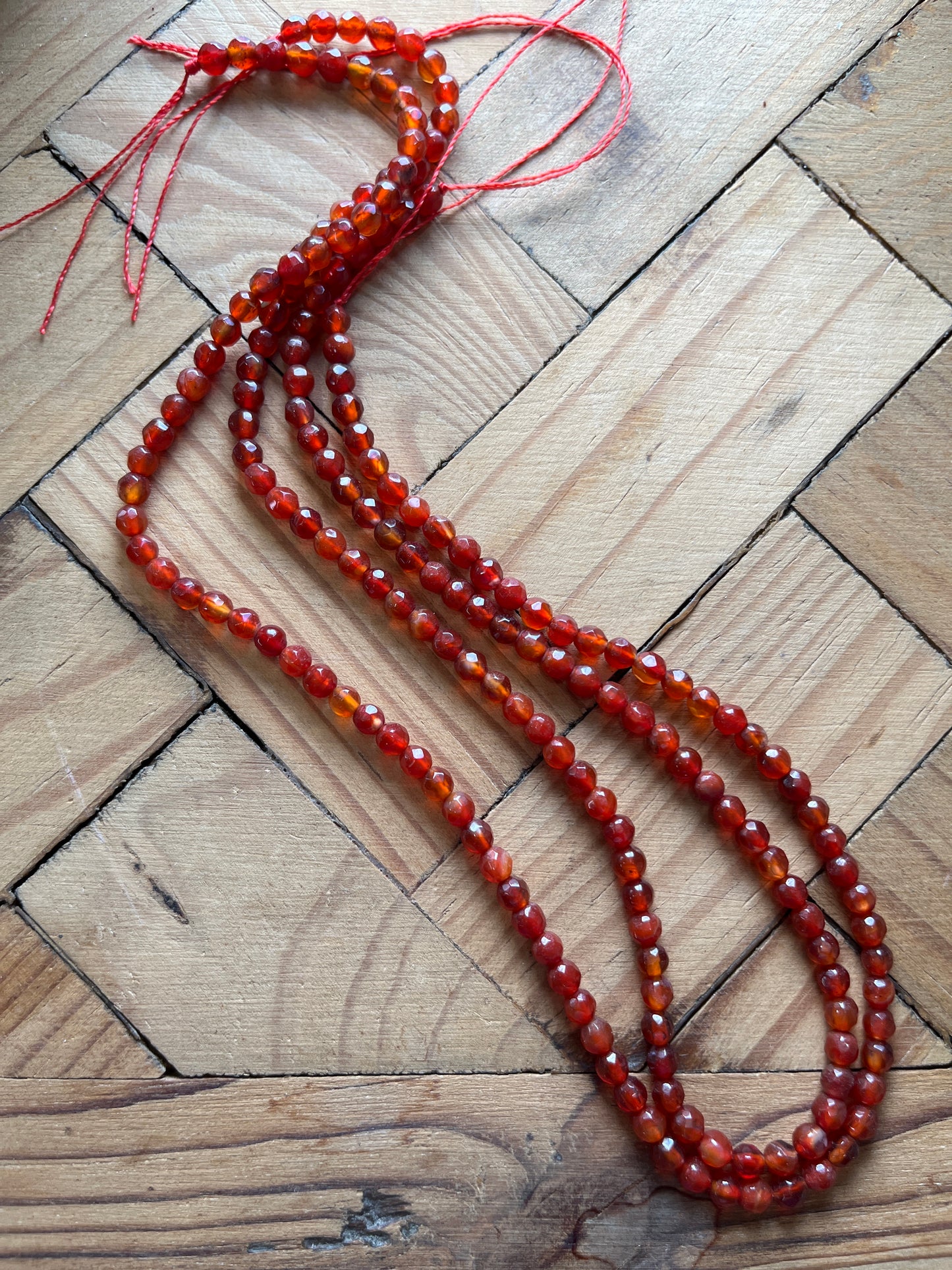 AGATE 4MM ROUND BROWN FACETED