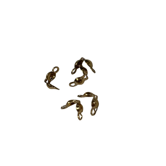 KNOT COVER BEAD TIP SST GOLD PLATED 6X3MM 20 PC