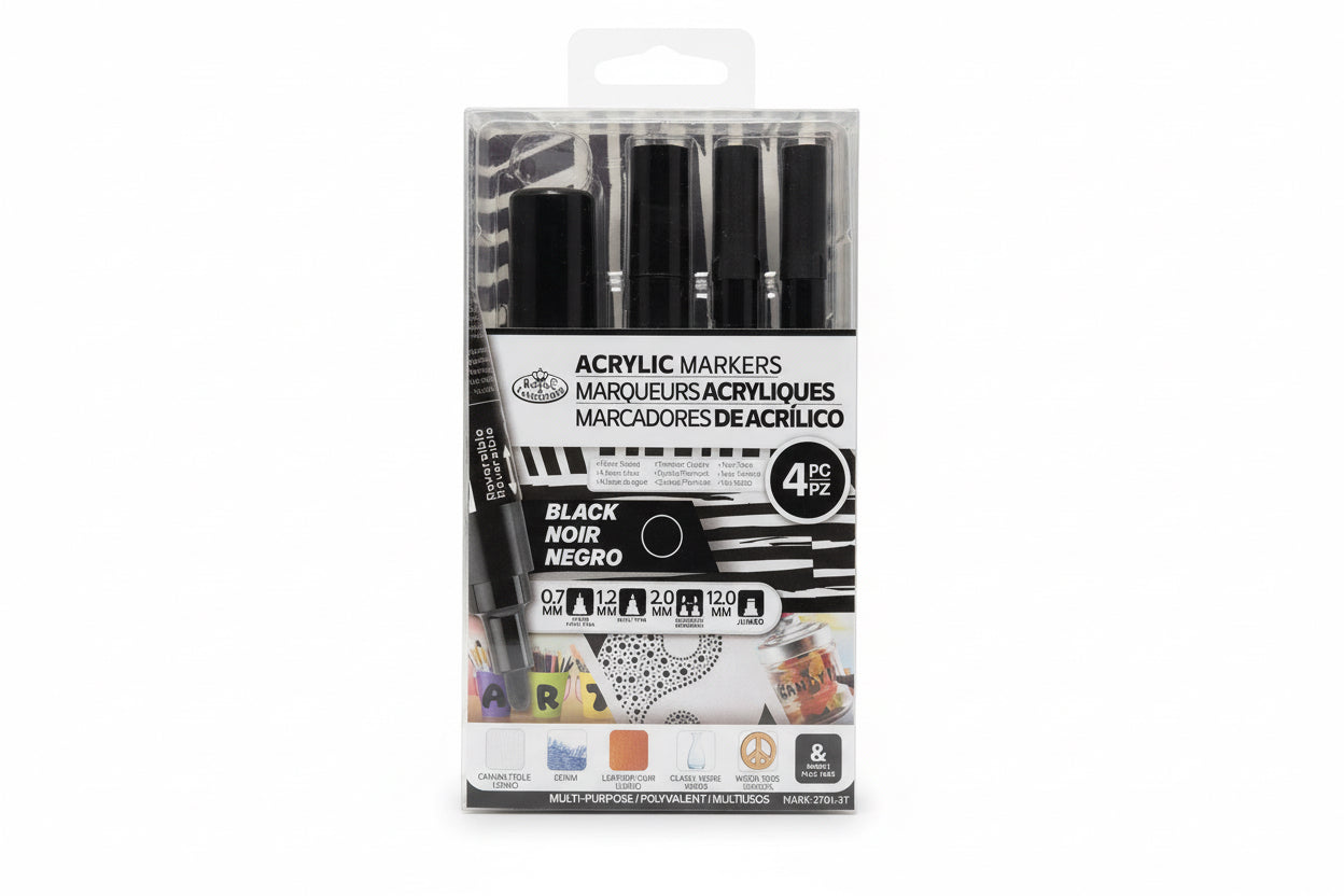 ROYAL ACRYLIC MARKERS BLACK