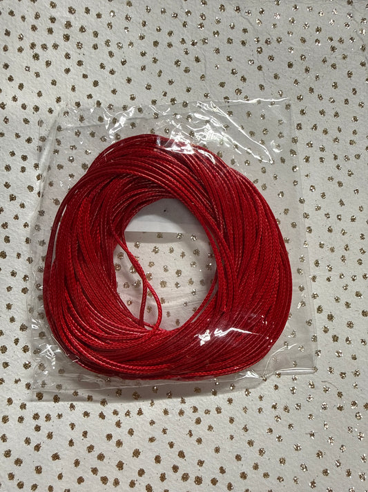 KOREAN POLYESTER CORD 1MM RED PER 16.4 YARDS 1 ROLL