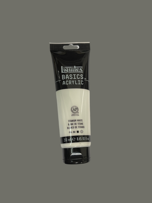 LIQUITEX BASICS ACRYLIC TITANIUM WHITE 250 ml