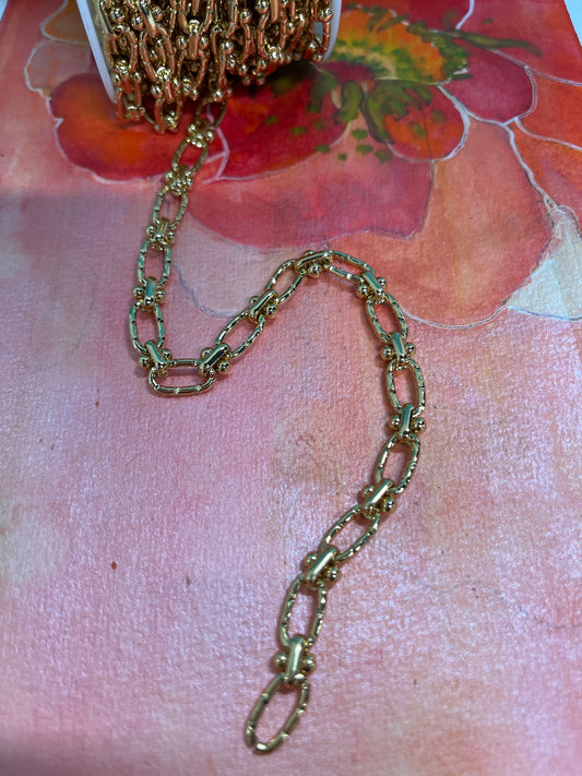 OVAL LINK CHAIN STAINLESS STEEL ROUND CONNECTOR 7.5X6MM PER FOOT