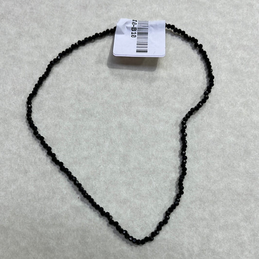 GLASS RONDELLE OPAQUE BLACK 2.5MM