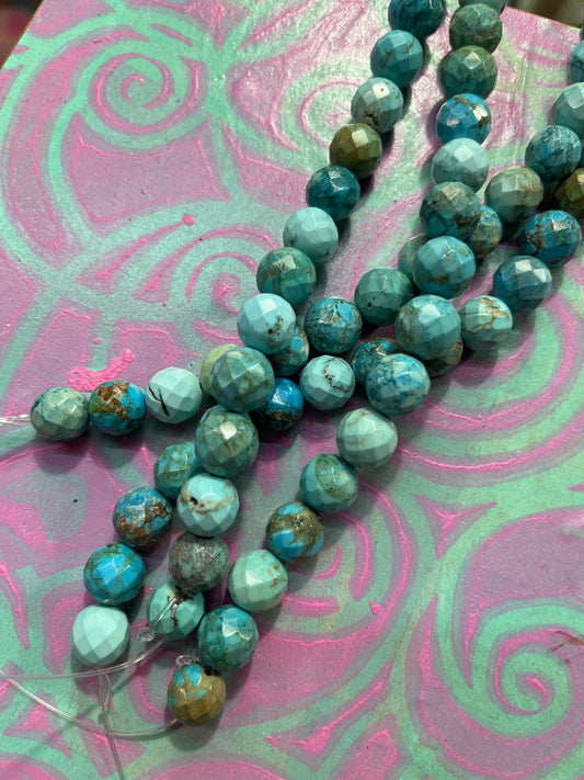MAGNESITE 10MM ROUND MEDIUM TURQUOISE COLOR 1 STRAND