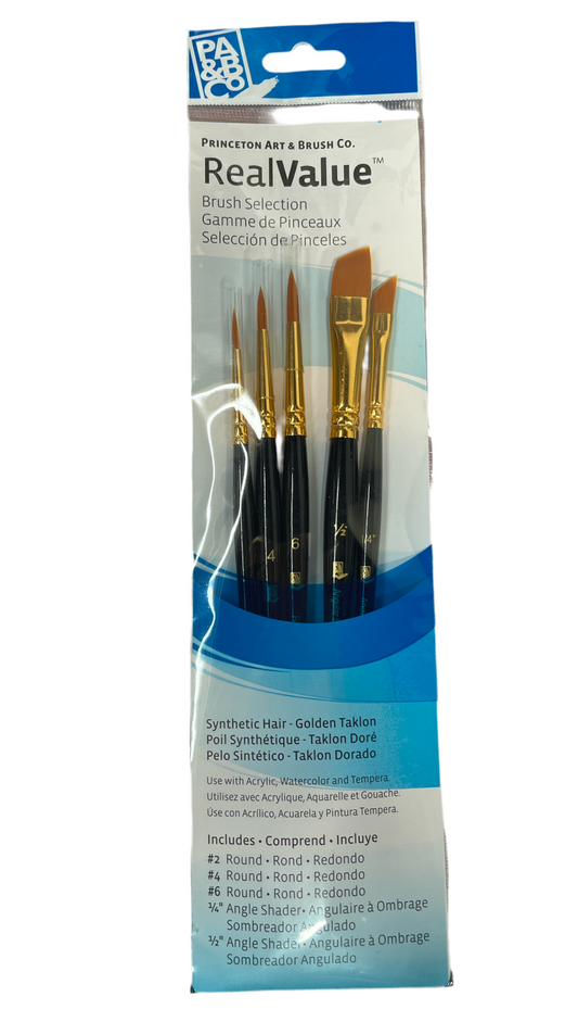 BRUSH SET PRINCETON 5 PC TAKLON SYNTHETIC