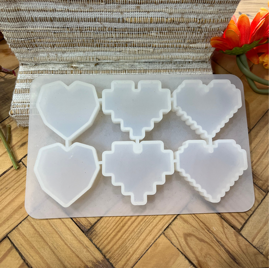 MOLDE SILICONE CORAZONES