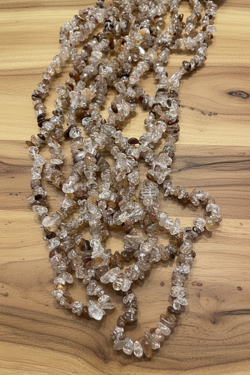 QUARTZ CHIP 5-8MM 31.5 INCHES STRAND