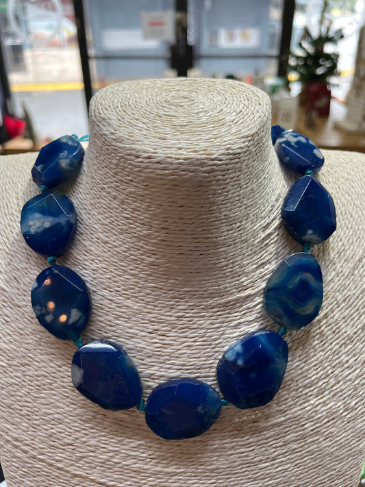 AGATE NATURAL CHERRY BLOSSOM DROP 27X19 MM