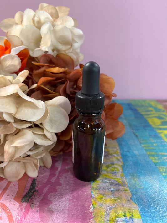 BOTELLA 1/2 ONZA AMBAR CON GOTERO