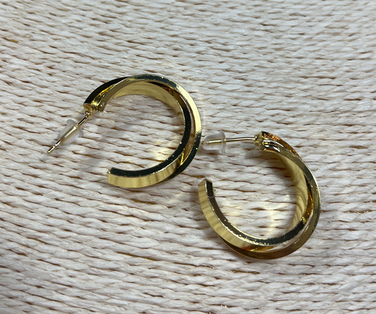 HOOP EARRING SEMI CIRCULAR 1 PAIR