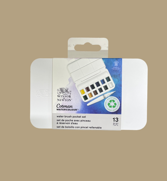 WATERCOLOR SET WITH BRUSH COTMAN