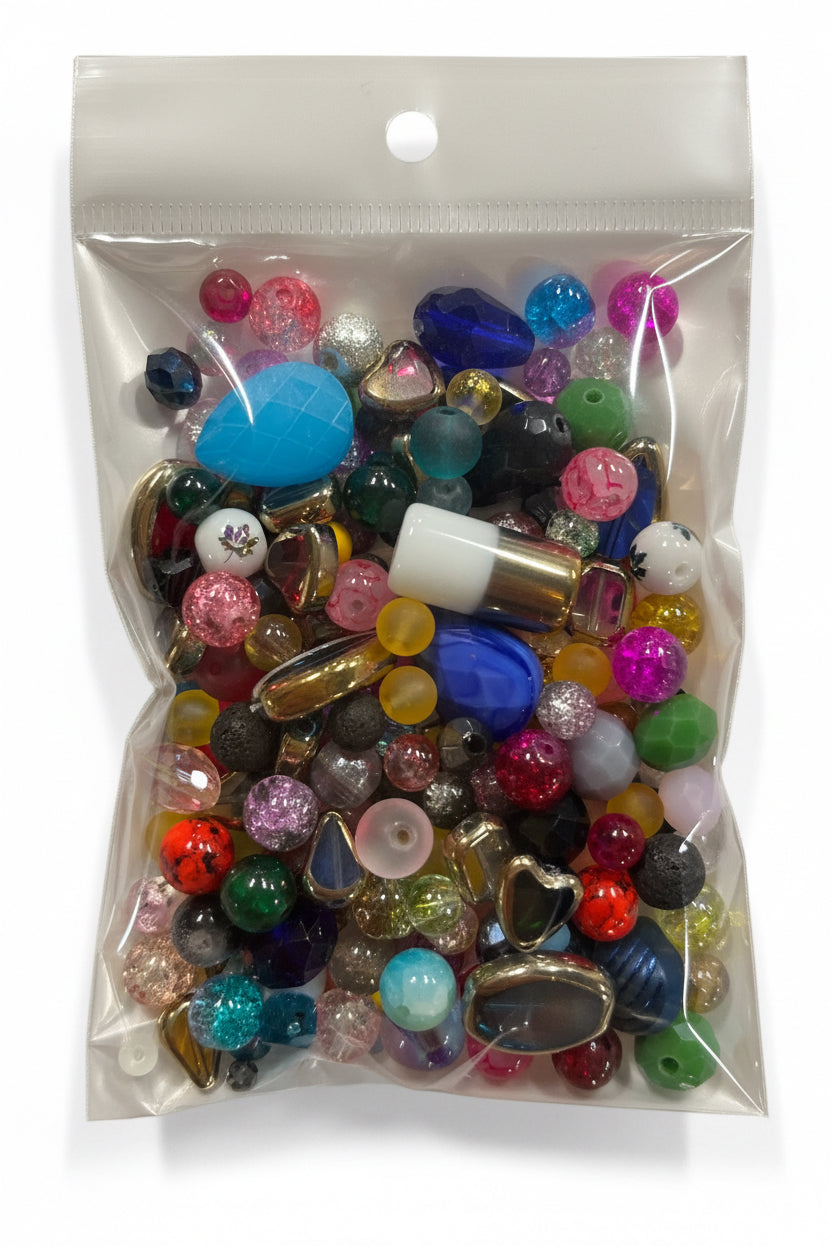 GLASS BEADS MIX 100 GRAMS