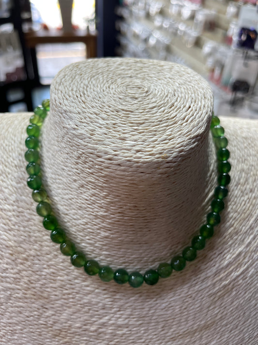 AGATE 8MM ROUND GREEN 47 PCS PER 1 STRAND