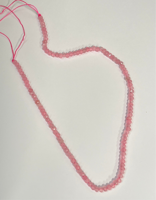 MALAYSIA JADE RONDELLE 4X2 MM PEARL PINK 1 STRAND