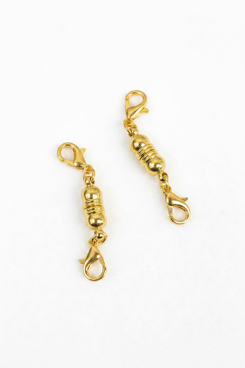 MAGNETIC CLASP WITH LOBSTER 45MM stainless steel gold plate 2 pc
