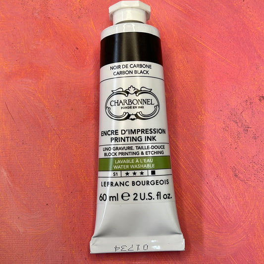 PRINTING INK WATER WASHABLE CARBON BLACK 60 ML CHARBONELL