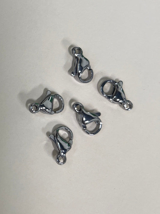 LOBSTER CLASP 9X5MM STAINLESS STEEL 5 PC