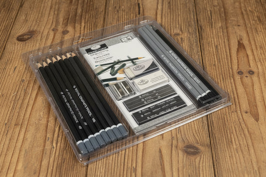 PENCIL SKETCHING AND DRAWING TIN SET 21 PC
