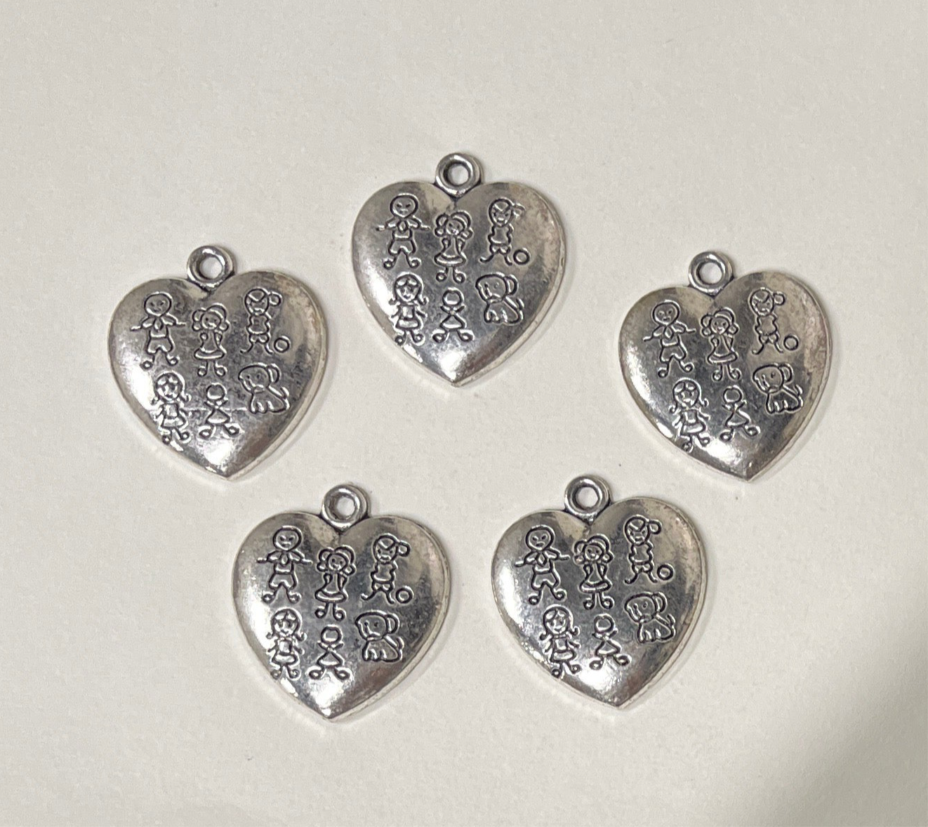 FAMILY HEART CHARMS